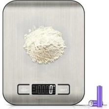 Özbience Dijital Mutfak Tartısı, Paslanmaz Çelik Yüzey, 5 kg Kapasiteli