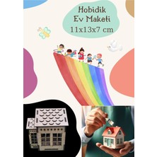 Özbience Boyanabilir Ahşap Ev Maketi 3D Puzzle Çocuklar Için Eğitici ve Montessori Uyumlu