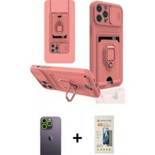 Marsilyan™- iPhone 12 Pro Kılıf Vadi Form Prime - Siyah 6d Mat Seramik Hayalet Nano Ekran Koruyucu + Yeşil Neon Fosforlu Kamera Lens