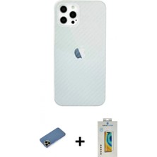 Marsilyan™- iPhone 12 Pro Max Kılıf Nova Çizgi - Siyah Polymer Nano Ekran Koruyucu + Gold Shine Kamera Lens Koruma Cam