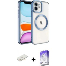 Marsilyan™- iPhone 12 Kılıf Nova Işık Özel Seri - Siyah Bilvis 5in1 3D Magic Cam Ekran Koruyucu + Sarı Renkli Kamera Lens Koruma Cam