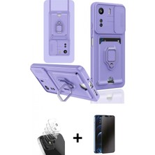 Marsilyan™- Redmi 13C Kılıf Vadi Form Prime - Siyah 3D Antistatik Hayalet Cam Ekran Koruyucu + Şeffaf Kamera Lens Koruma Cam