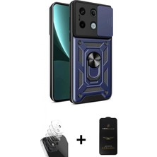 Marsilyan™- Redmi Note 13 Pro 4g Kılıf Ahenk Klasik - Siyah 6d Antistatik Mat Seramik Hayalet Nano Ekran Koruyucu + Şeffaf Kamera Lens Koruma Cam