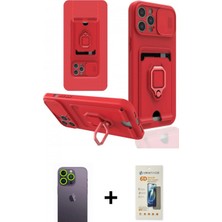 Marsilyan™- iPhone 12 Pro Kılıf Vadi Form Prime - Siyah 6d Mat Seramik Hayalet Nano Ekran Koruyucu + Yeşil Neon Fosforlu Kamera Lens