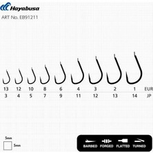 Hayabusa Hızu 912 Kısa Pa_la Dövme Olta Iğnesi 15LI Paket Nikel