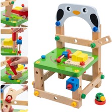 Özbience Ahşap Çocuk Tamir Tezgahı ve Stem Montessori Eğitici Seti
