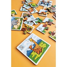 Özbience 40 Parça Ahşap Montessori Sayılar Yapboz Seti, Eğitici ve Renkli Öğrenme Aracı