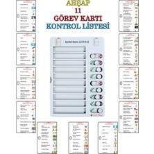 Özbience Şık Ahşap Kontrol Listesi, 11 Farklı Görev Kartı ile Organize Edin