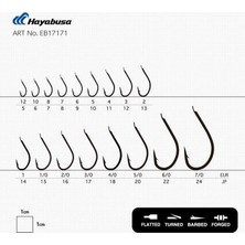 Hayabusa Hmrs 171 Kısa Pa_la Dövme Olta Iğnesi 15LI Paket Black Nikel
