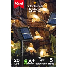 Suled Arı Figürlü 5 Metre Solar Enerjili Bahçe Aydınlatması Led Işık Gün Işığı Dekoratif İç & Dış Mekan