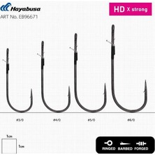 Hayabusa Fpp Hd Straight Güçlendirilmiş Delikli Lüfer Iğnesi Black Nikel
