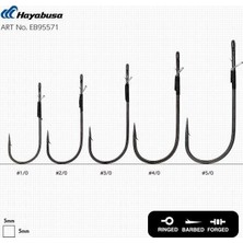 Hayabusa Fpp Straight Delikli Lüfer Iğnesi Black Nikel