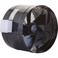 Fansan Dr-B 200 Boru Tipi Dıştan Rotorlu Kanal Fanı Siyah Renk Yüksek Performanslı Metal Gövde