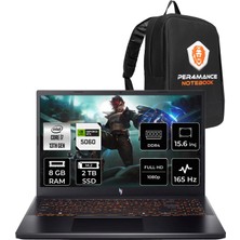 Acer Nitro V 15 i7 13620H RTX 5060 8GB 8GB RAM 2TB SSD 15.6" FHD 165Hz FreeDOS NHQZ8EY002P304 Gaming Laptop + Per4 Çanta