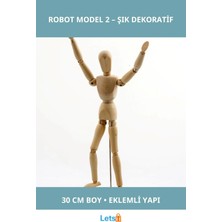 Özbience Esnek Ahşap Robot Eğitim Oyuncağı 30 Cm, Çocuklar Için Eğlenceli ve Güvenli