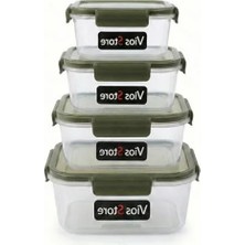 MarkEntegra 4'lü Kilitli Sızdırmaz Saklama Kabı Seti, Farklı Boyut ve Renk Seçenekleri