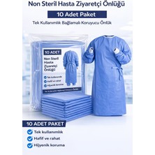 Renklime Non Steril Hasta Ziyaretçi Önlüğü 10 Adet – Tek Kullanımlık Bağlamalı Koruyucu Önlük