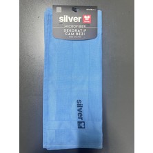 Silver Home Mıcrofıber Dekoratif Cam Bezi