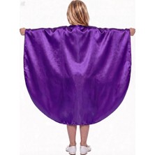Kostüm Sarayı Oval Kesim Çocuk Gösteri Pelerini Mor