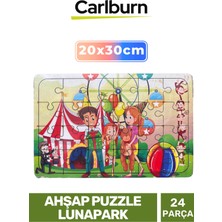 Özbience Eğitici Ahşap Puzzle Lunapark, Zeka ve Koordinasyon Geliştirici 24 Parça