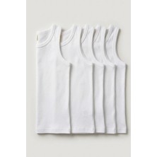 Bony Socks 5'li Paket Basic Beyaz Erkek Çocuk Atlet