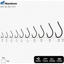 Hayabusa Hmrs 173 Delikli Dövme Olta Iğnesi 15LI Paket Black Nikel