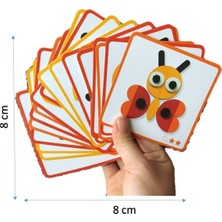Özbience Sevimli Hayvanlar Montessori Tangram, 30 Ahşap Parça ve 20 Kart ile Eğlenceli Öğrenme