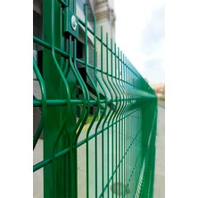 Msy Garden Fenc 50 x 250CM - 6 Adet Yeşil Panel Çit Takımı Galvanizli Çit Teli Direkler Dahildir Puntalı Tel Çit