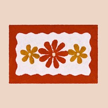 Evidea Soft Flor Tufting Banyo Paspası - Beyaz - 60X90 cm