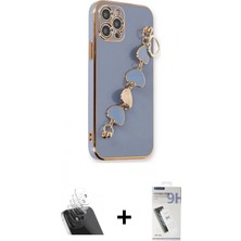 Marsilyan™- iPhone 12 Pro Kılıf Nova Işık Prime - Şeffaf Uv Polymer Nano Ekran Koruyucu + Şeffaf Kamera Lens Koruma Cam