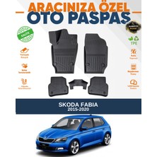 Alberto Rossi Alberto Rossı Skoda  Fabıa  2015-2020 3D Havuzlu Paspas