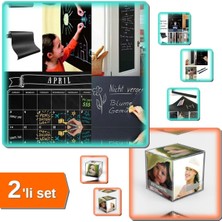 Özbience Yapışkanlı Kara Yazı Tahtası ve Kubbeli Fotoğraf Çerçevesi Seti