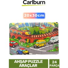 Özbience Eğitici Ahşap Puzzle Seti, 24 Parça, Zeka ve Koordinasyon Geliştirici