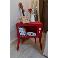 HunCar Cosmoss Tv Ahşap Sehpa Dekoratif Retro Purple Red ( Köşe Sehpa )