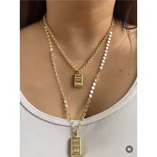 14 K Çelik Külçe Kolye