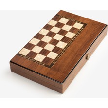 Helena Wood Art Origin Maxi Damalı Tavla / Ceviz
