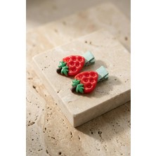 Bony Socks Çilek Aksesuarlı 2'li Kırmızı Toka
