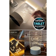 Özbience USB Şarjlı Ahşap LED Mesaj ve Gece Lambası Dekoru