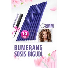 TKÇ Bumerang Sosis Bigudi Tarak Seti 8 mm Kalınlık 10 Adet 721387