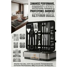 Tios Shop Krm Profesyonel Barbekü Seti 29 Parça Çantalı - Paslanmaz Çelik Mangal Aletleri  Tirbuşon 7231