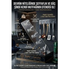 Zenvia 2'li Set Sihirli Askı 5'li Şeffaf Yapışkanlı Kanca Banyo Mutfak Askılığı 723127 Znv-Retroıe