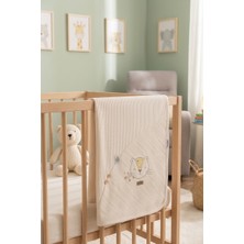 Caramell Bebek Battaniyesi (85X90CM) %100 Pamuk Sevimli Figürlü Beşik, Puset, Ana Kucağı ve Bebek Arabası Örtüsü