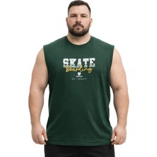 Battal Moda Battalmoda Erkek Büyük Beden Nefti Sıfır Kol Skate Tişört 3xl-4xl-5xl-6xl