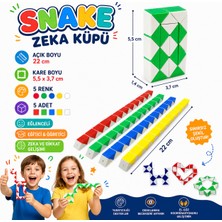 Shoplandu Snake Zeka Küpü - Renkli Yılan Zeka Küpü 5 Adet