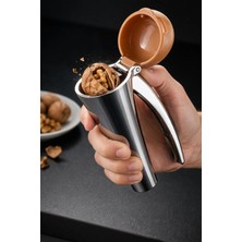 Mis Kitchen Paslanmaz Çelik Ceviz Kıracağı Premium Metal Ergonomik Kollu Güçlü Dişli Sistem