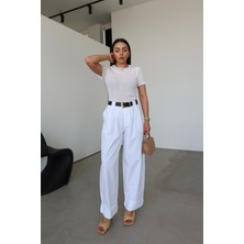 Özge Özgenç Çift Pileli Duble Paça Pantolon