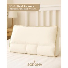 Sorona Horlama Önleyici Yastık -Otel Tipi-Boyun Destekli- Elyaf Dolgulu -Terletmez - 50X70CM