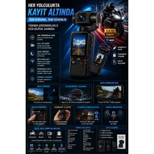 FaroxTech Full Hd 1080P Wifi Dijital Kamera | 180° Döner Lensli Gece Görüşlü Motosiklet & Vlog Kamerası