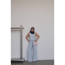 Özge Özgenç Bağcıklı Pantolon Bluz Takım