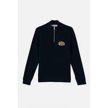 Reflect Studio Kızıl Tilki Supersoft Quarter-Zip Sweatshirt - Lacivert